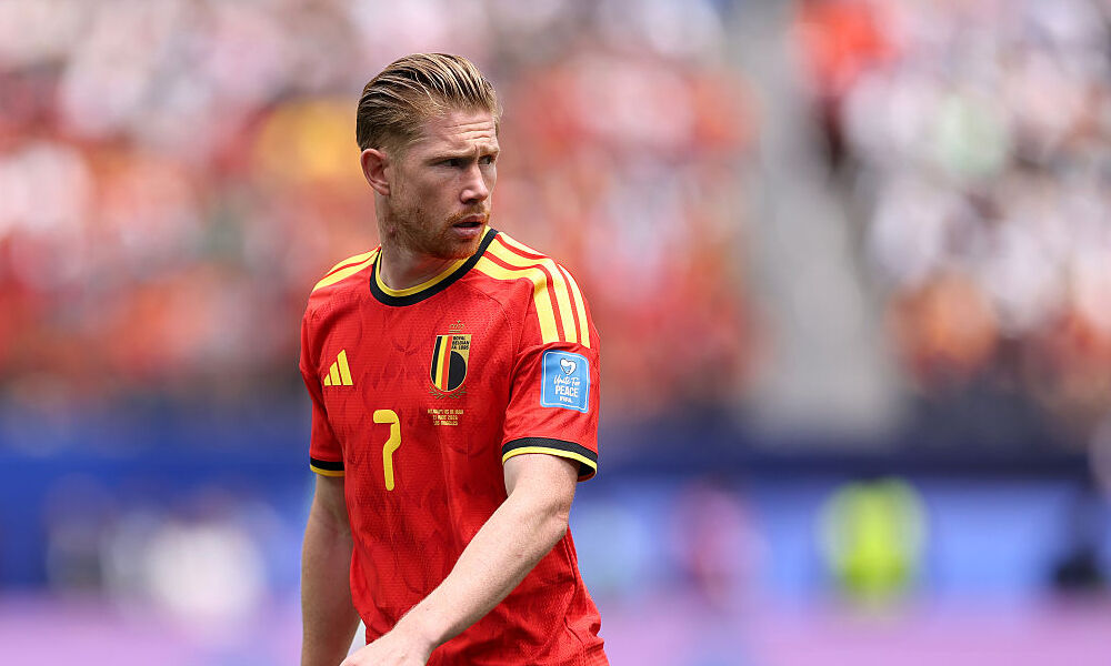 Kevin De Bruyne of Belgium in action during the FIFA World Cup 2026 Group G match between Belgium and IR Iran at Los Angeles Stadium on June 21, 2026 in Los Angeles, United States.
