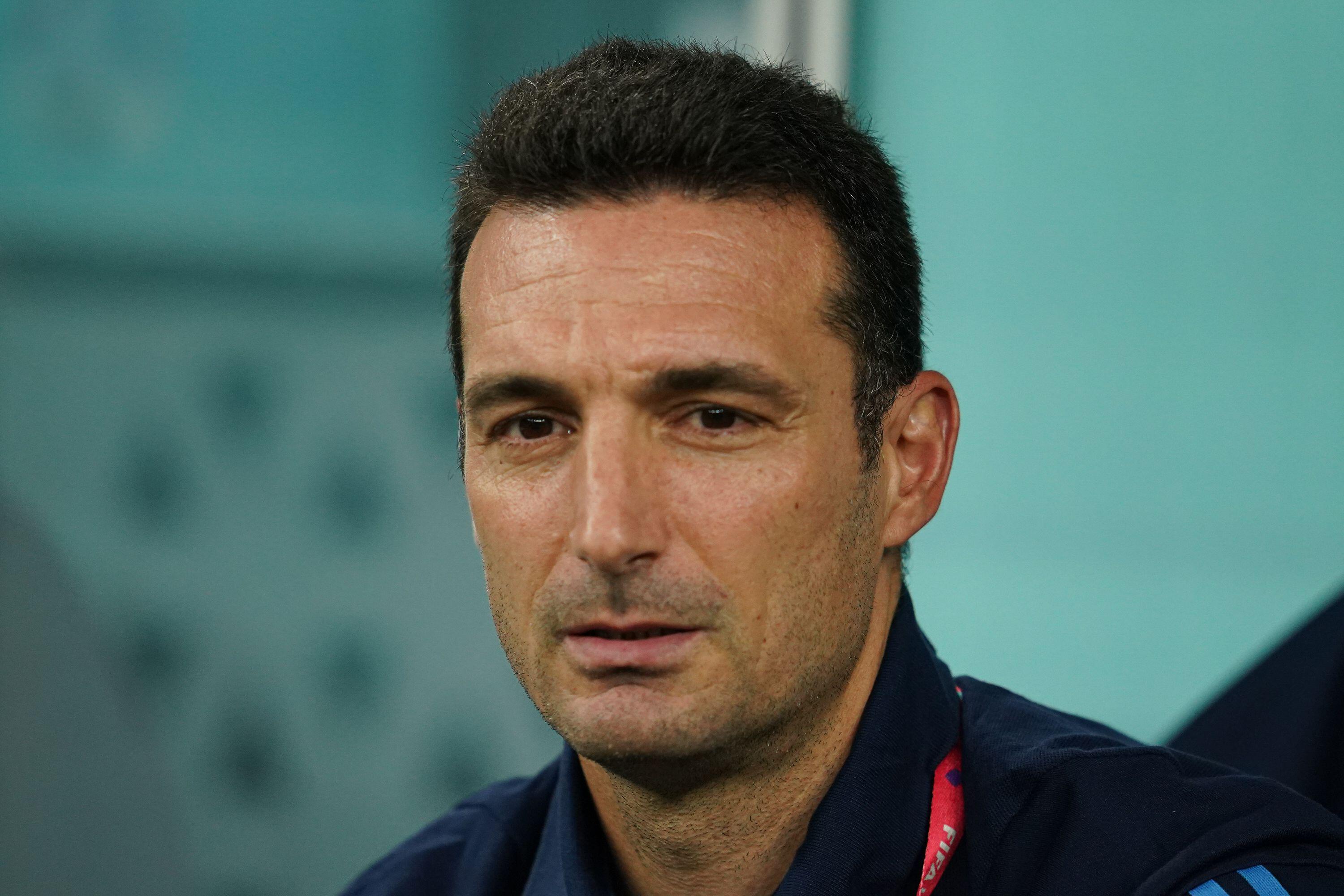 Argentina manager Lionel Scaloni at the 2022 World Cup